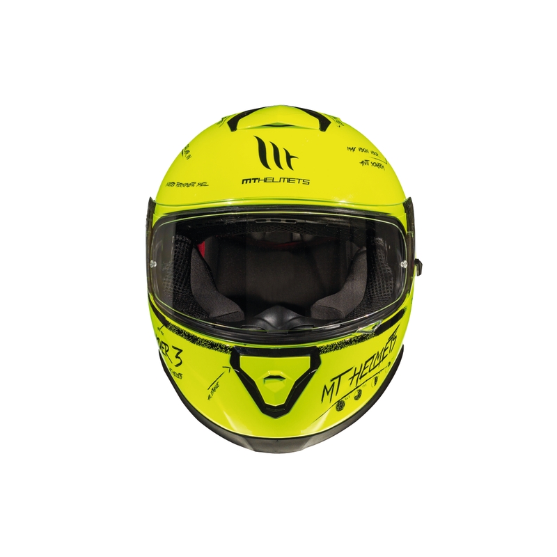 Integralny kask motocyklowy MT Thunder 3 SV Board fluo żółty wyprzedaż