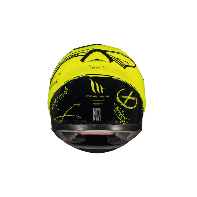 Integralny kask motocyklowy MT Thunder 3 SV Board fluo żółty wyprzedaż