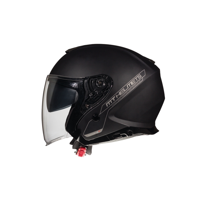 Otwarty kask motocyklowy MT Thunder SV Jet czarny matowy