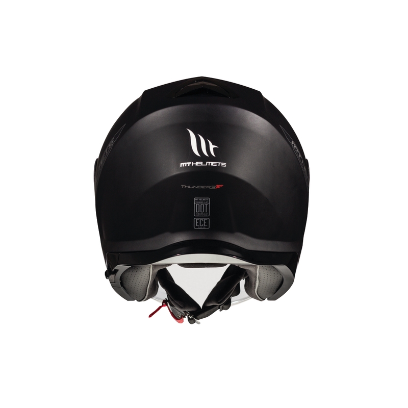 Otwarty kask motocyklowy MT Thunder SV Jet czarny matowy