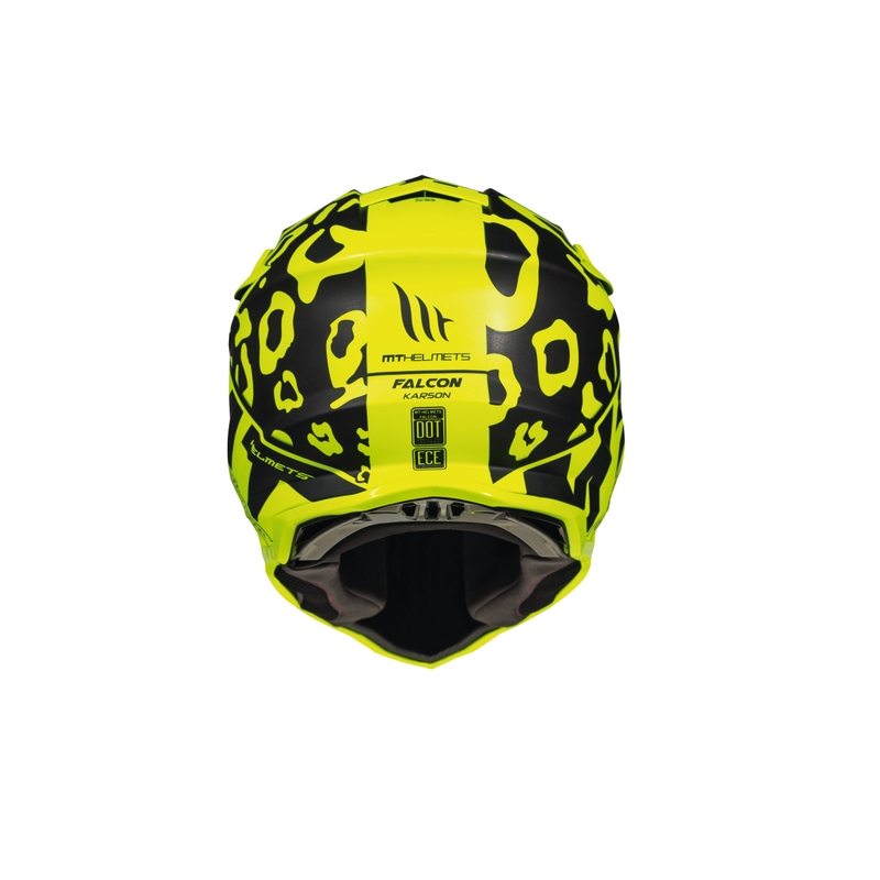 Motokrosowy kask MT Falcon Karson fluo żółty matowy