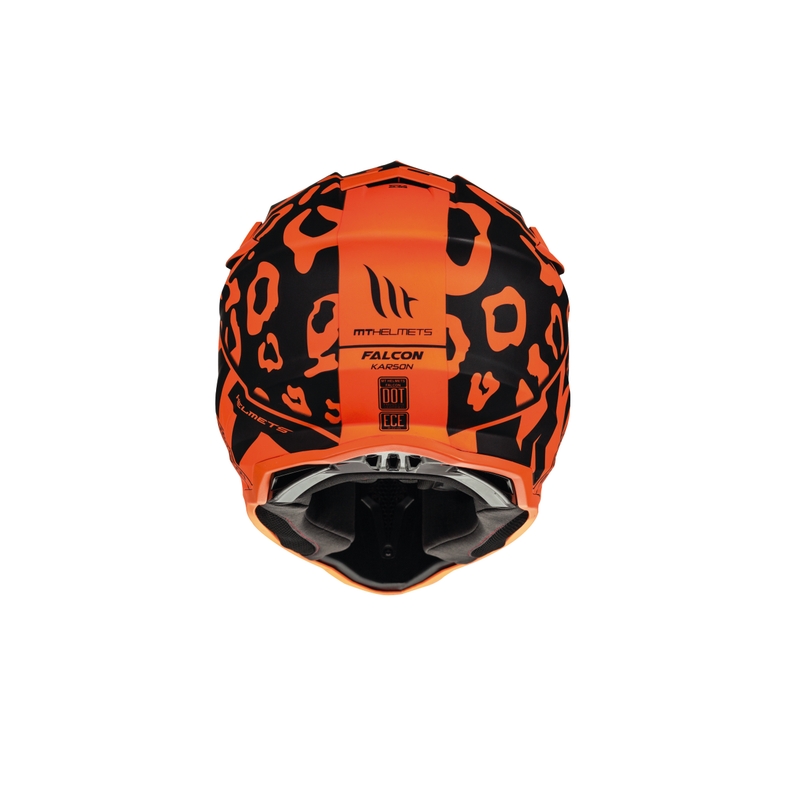 Motokrosowy kask MT Falcon Karson fluo pomarańczowy matowy