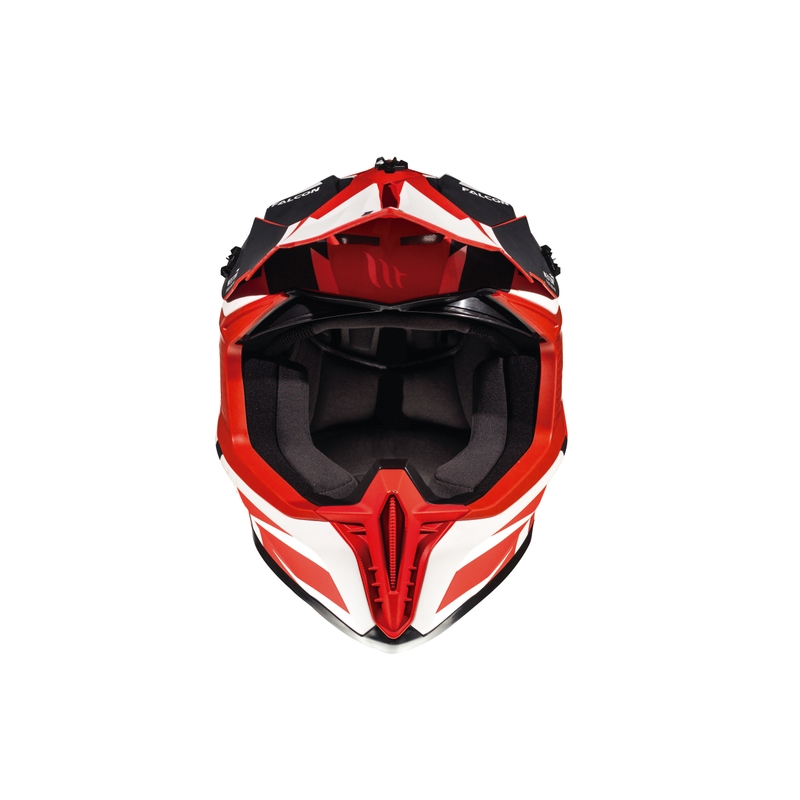 Motokrosowy kask MT Falcon Weston biało-czerwony