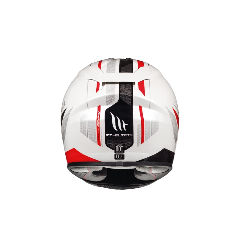 Dziecięcy kask motocyklowy MT Rapide Duel biało-czarno-czerwony