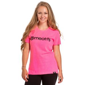 Koszulka damska Meatfly Ladies MF Logo neon pink
