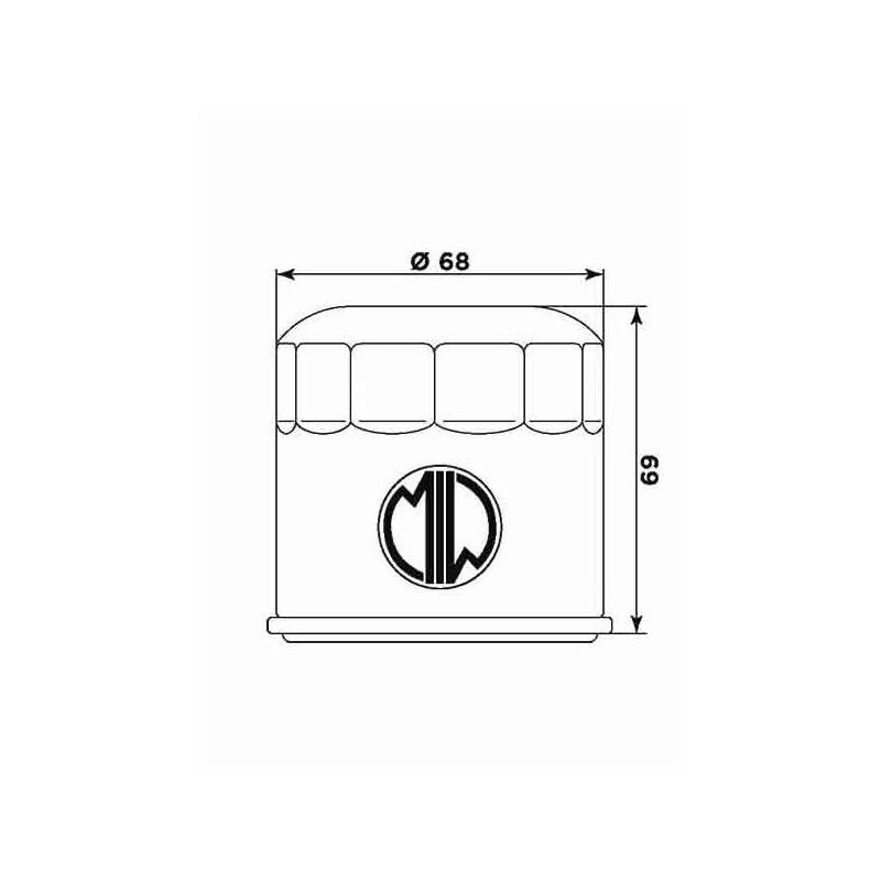 Oil filter MIW (alt. HF682)