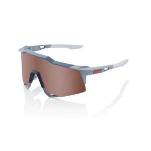 Okulary przeciwsłoneczne 100% SPEEDCRAFT Soft Tact Stone Grey (srebrne szkła)