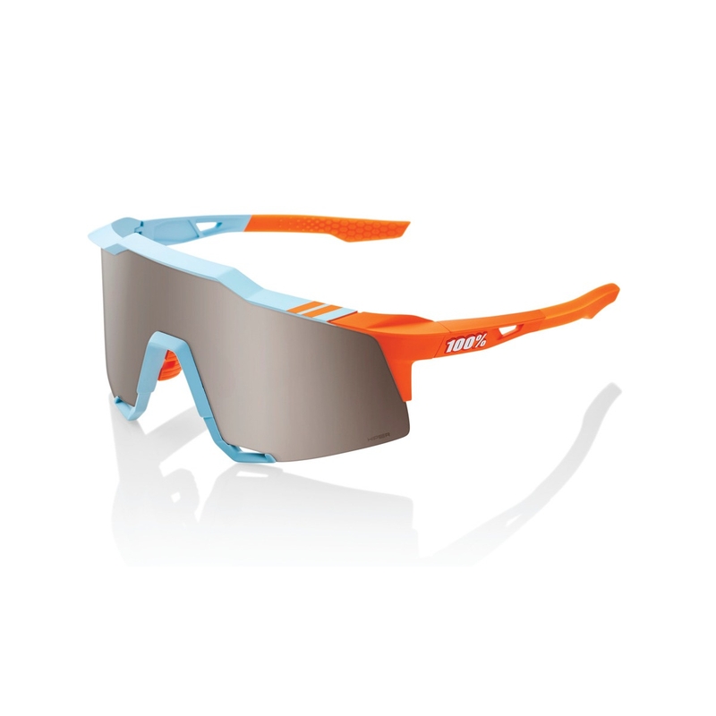 Okulary przeciwsłoneczne 100% SPEEDCRAFT Soft Tact Two Tone blue-orange (srebrne szkła)