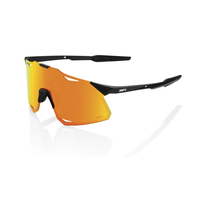 Okulary przeciwsłoneczne 100% HYPERCRAFT Matte Black czarne (szkło czerwone HIPER)