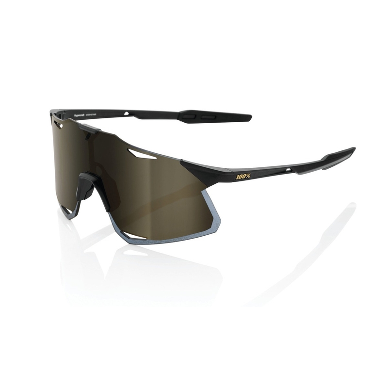 Okulary przeciwsłoneczne 100% HYPERCRAFT Matte Black czarne (szkło złote)