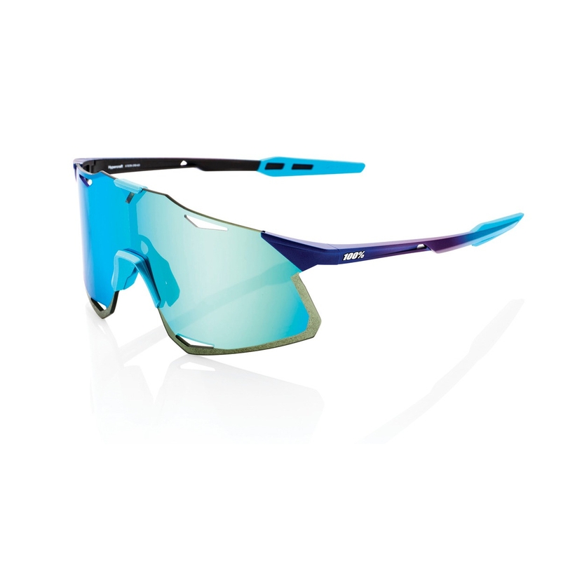 Okulary przeciwsłoneczne 100% HYPERCRAFT Matte Metallic Into the Fade blue (niebieskie szkło chromowane).