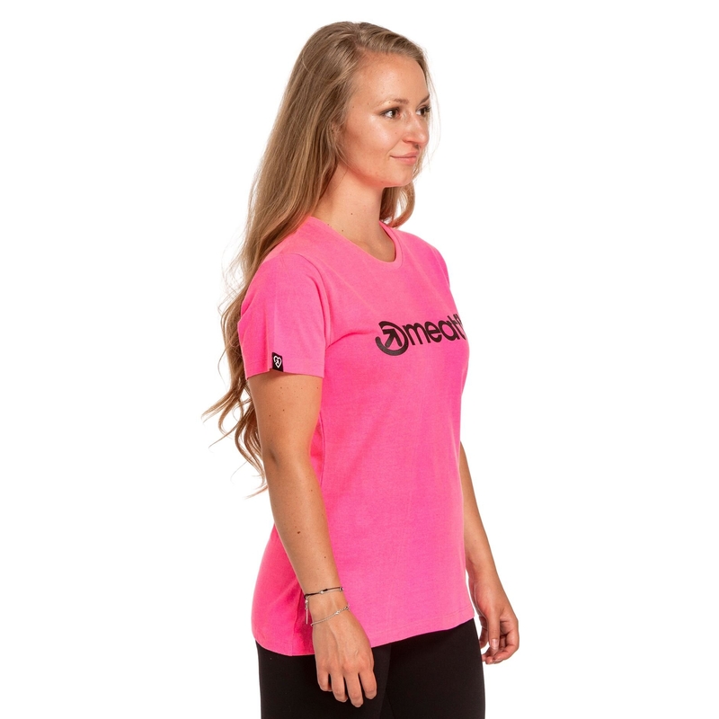 Koszulka damska Meatfly Ladies MF Logo neon pink wyprzedaż