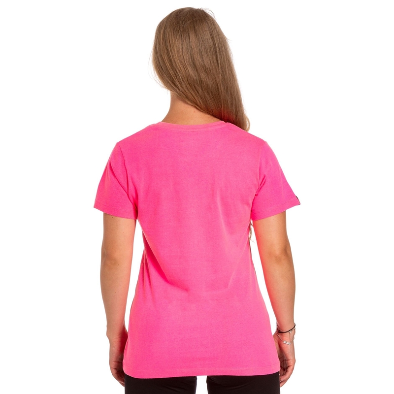 Koszulka damska Meatfly Ladies MF Logo neon pink wyprzedaż