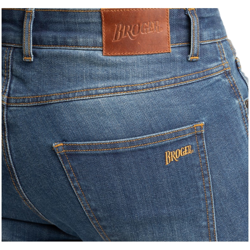 Jeansy motocyklowe BROGER California niebieskie wyprzedaż