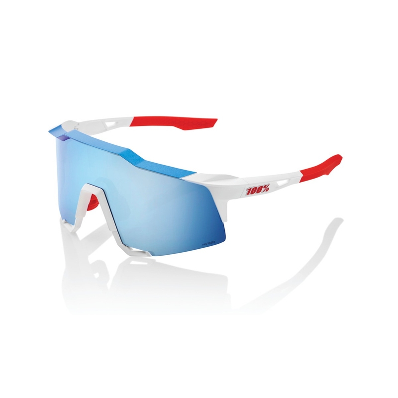 Okulary przeciwsłoneczne 100% SPEEDCRAFT TotalEnergies Team czerwono-biało-niebieskie (niebieskie szkła HIPER)