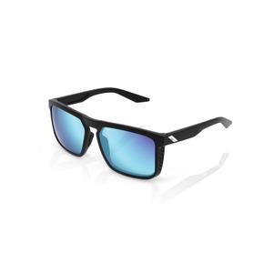 Okulary przeciwsłoneczne 100% RENSHAW czarne (niebieskie soczewki)