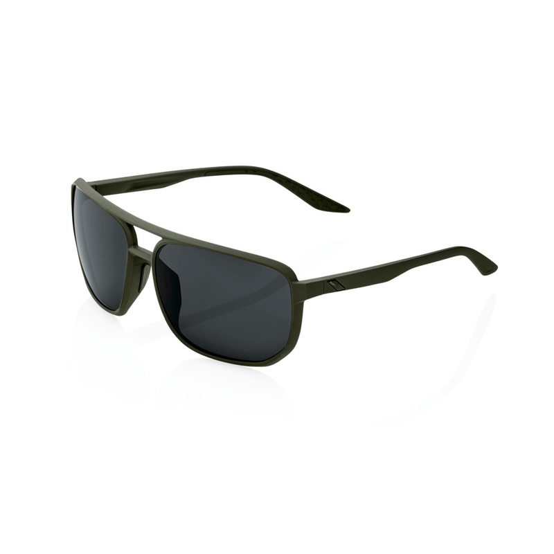 100% Okulary przeciwsłoneczne KONNOR Soft Tact Army Green (szkło przydymione)