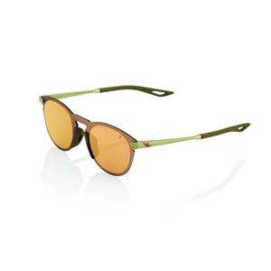 Okulary przeciwsłoneczne 100% LEGERE ROUND Matte Metallic Viperdae brązowo-zielone (brązowe soczewki).