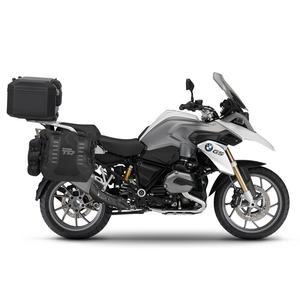 Complete set of SHAD TERRA TR40 adventure saddlebags and SHAD TERRA BLACK aluminium 48L topcase, including mounting kit SHAD BMW R 1200 GS Adventure/ R 1250 GS Adventure
