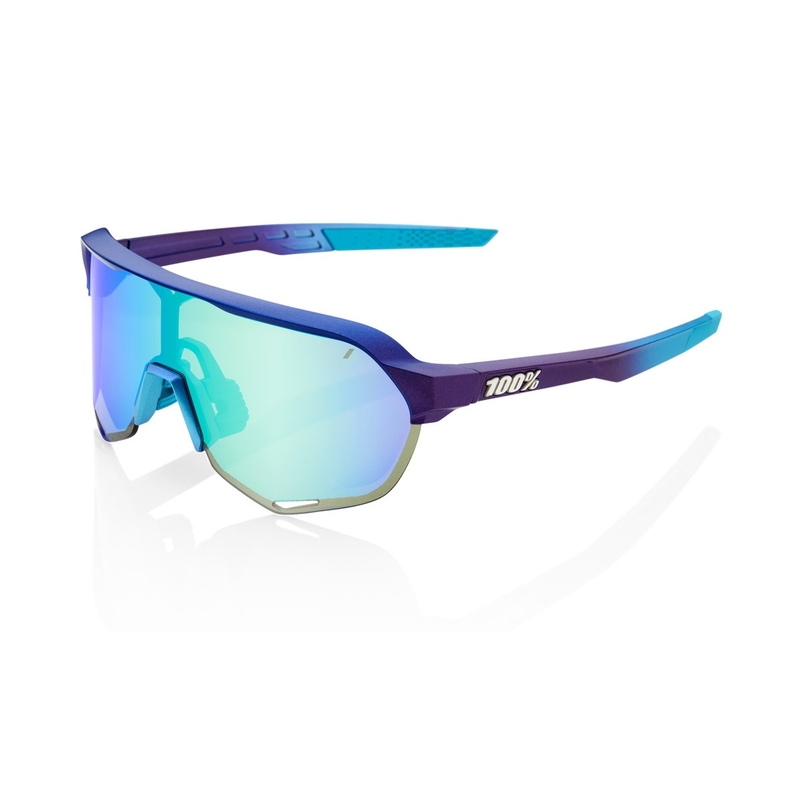 Okulary przeciwsłoneczne 100% S2 Matte Metallic Into blue-violet (niebieskie szkło chromowane)