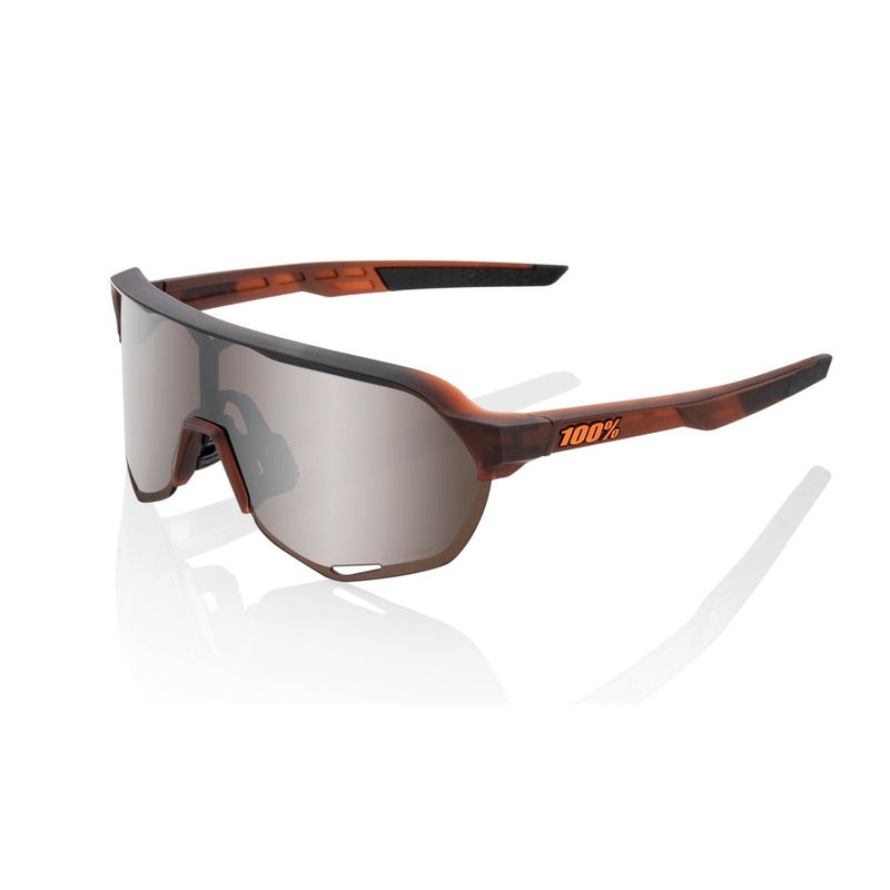 Okulary przeciwsłoneczne 100% S2 Matte Translucent Brown Fade brown (srebrne szkło HIPER)