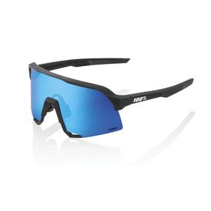 Okulary przeciwsłoneczne 100% S3 Matte Black czarne (szkło niebieskie HIPER)