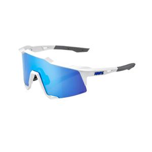 Okulary przeciwsłoneczne 100% SPEEDCRAFT biało-szare (szkło niebieskie HIPER)