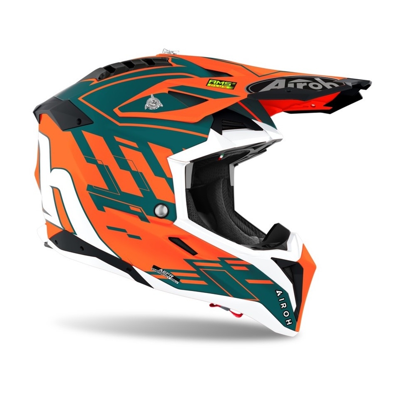 Kask motocrossowy Airoh Aviator 3.0 Rampage 2021 orange-grey-white