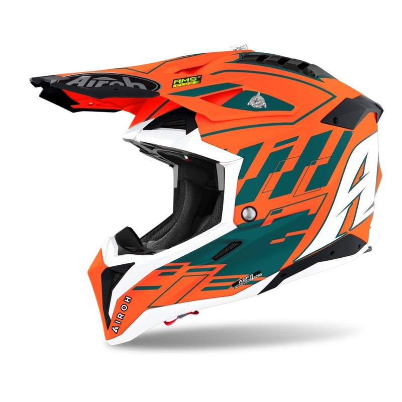 Kask motocrossowy Airoh Aviator 3.0 Rampage 2021 orange-grey-white
