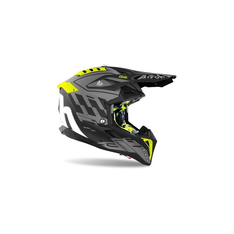Kask motocrossowy Airoh Aviator 3.0 Rampage 2021 black-grey-fluo yellow wyprzedaż