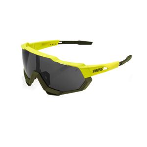 Okulary przeciwsłoneczne 100% SPEEDTRAP żółto-czarne (czarna szybka)