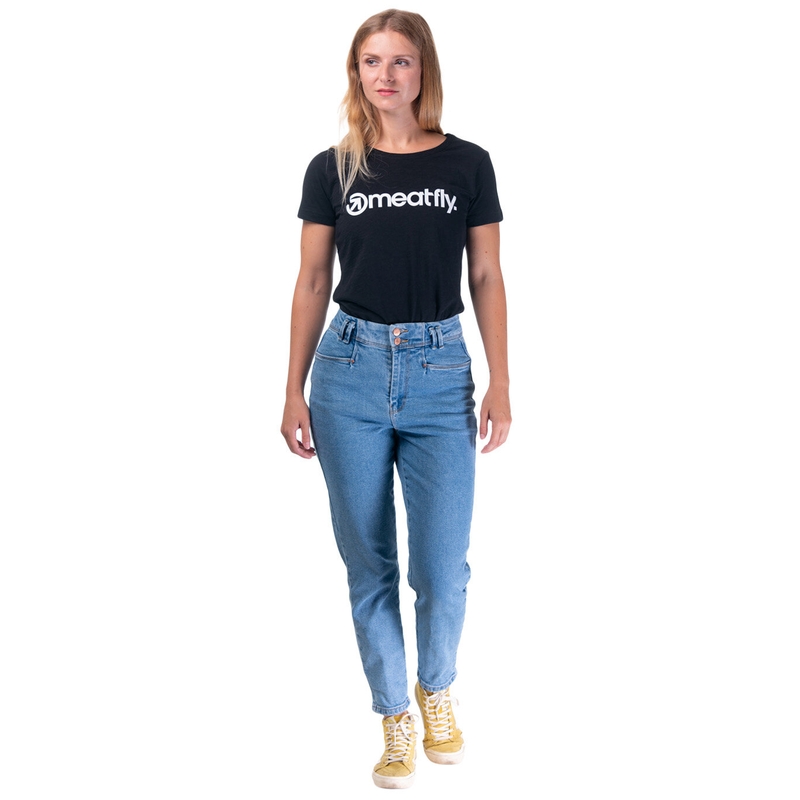 Koszulka damska Meatfly Ladies MF Logo czarna wyprzedaż