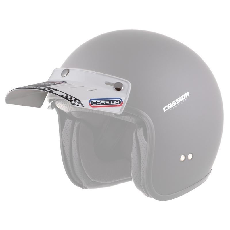 Plochý kšilt pro přilby Cassida Oxygen Racing Spirit bílý