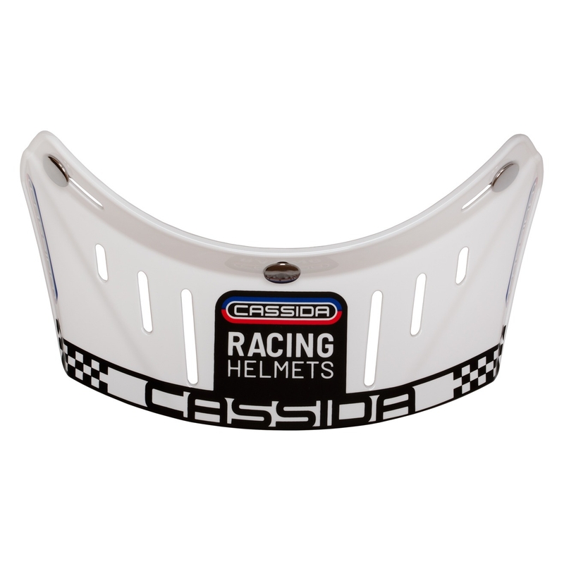 Plochý kšilt pro přilby Cassida Oxygen Racing Spirit bílý