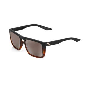 Okulary przeciwsłoneczne 100% RENSHAW czarno-brązowe (srebrne soczewki)