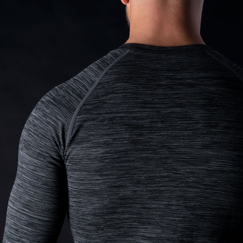 Oxford Advanced Base Layer Black-Grey Thermal T-Shirt - Long Sleeve