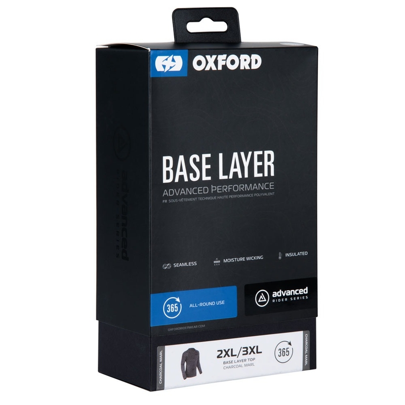 Oxford Advanced Base Layer Black-Grey Thermal T-Shirt - Long Sleeve
