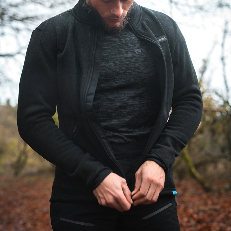 Oxford Advanced Base Layer Black-Grey Thermal T-Shirt - Long Sleeve