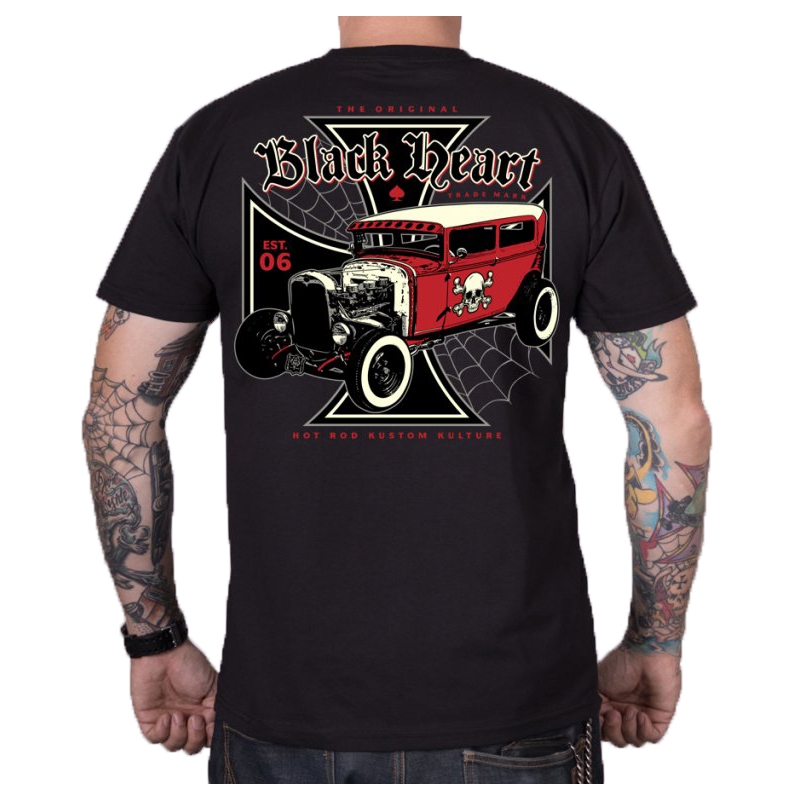 Męska koszulka Black Heart Red Devil czarna wyprzedaż