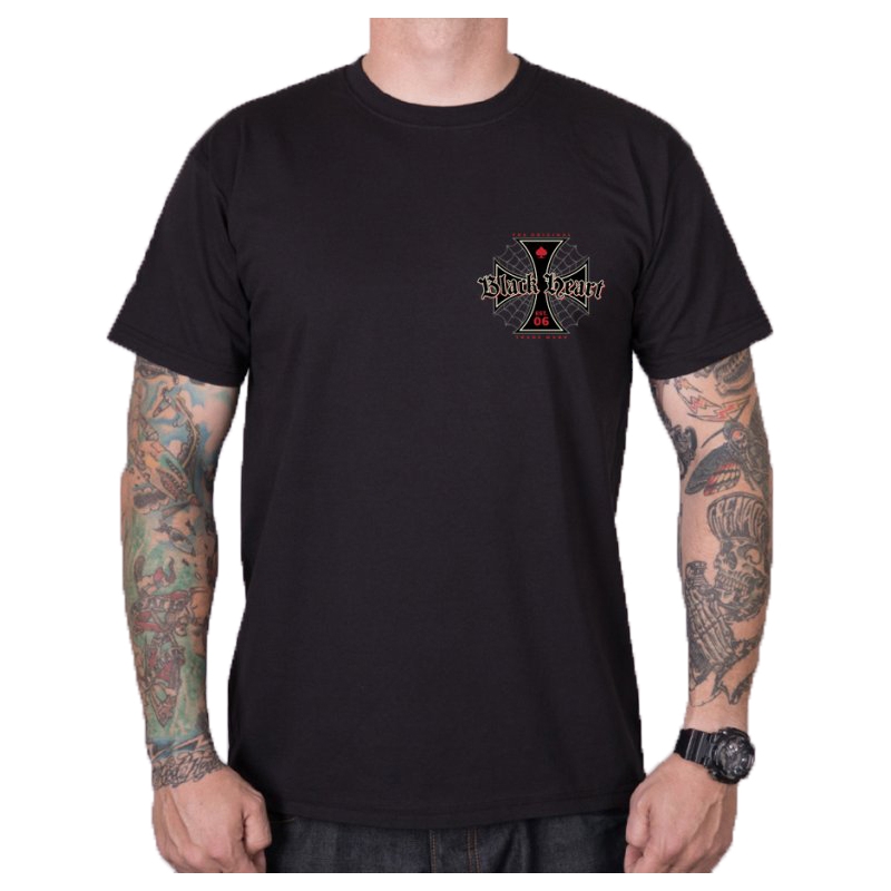 Męska koszulka Black Heart Red Devil czarna wyprzedaż