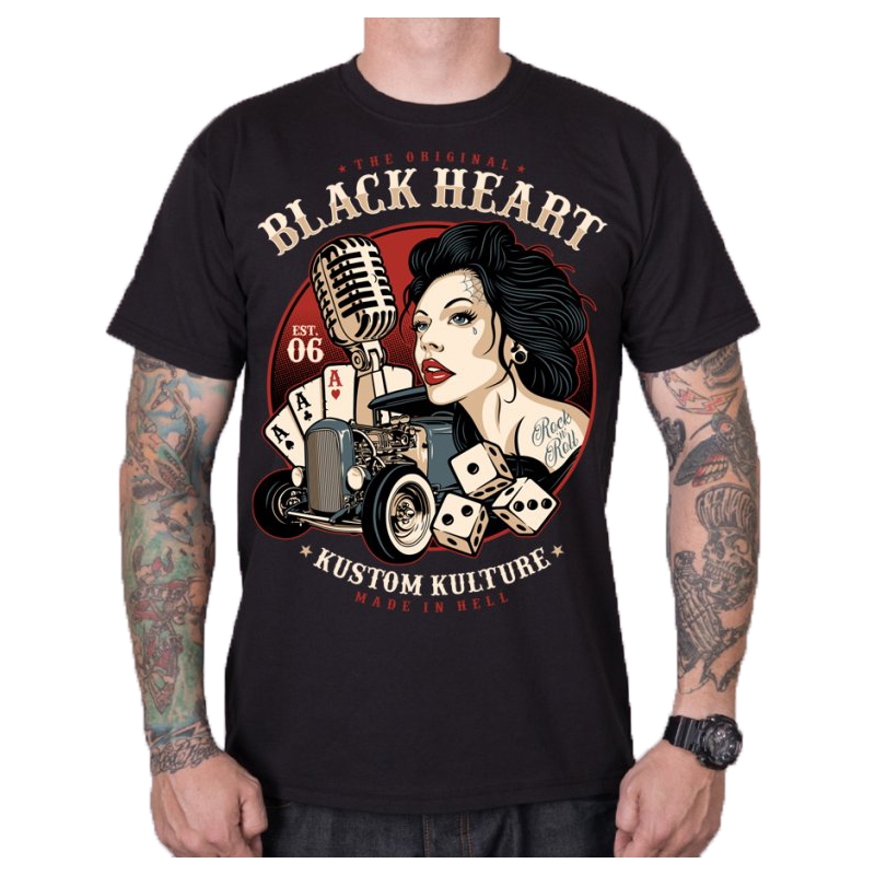 Męska koszulka Black Heart Victoria czarna wyprzedaż