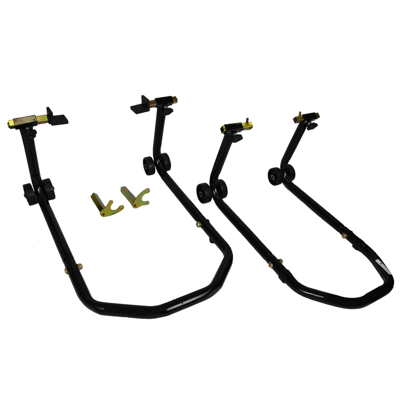 Zestaw stojaków R-TECH przedni + tylny z kółkami - II. jakość