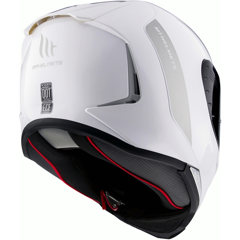 Integralny kask motocyklowy MT Revenge 2 Solid biały połysk - II. jakość