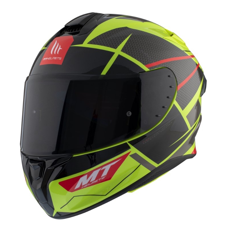 MT Targo Pro Podium fluo yellow-red-black integralny kask motocyklowy. wyprzedaż