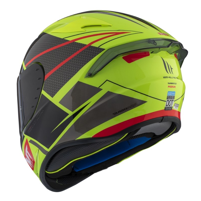 MT Targo Pro Podium fluo yellow-red-black integralny kask motocyklowy. wyprzedaż
