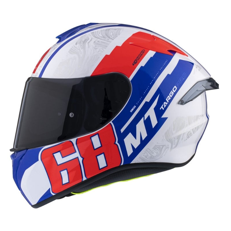 MT Targo Pro Welcome integralny kask motocyklowy white-blue-red wyprzedaż