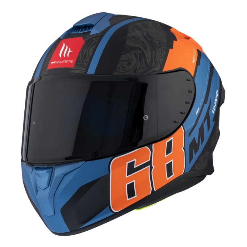 MT Targo Pro Welcome integralny kask motocyklowy black-blue-orange