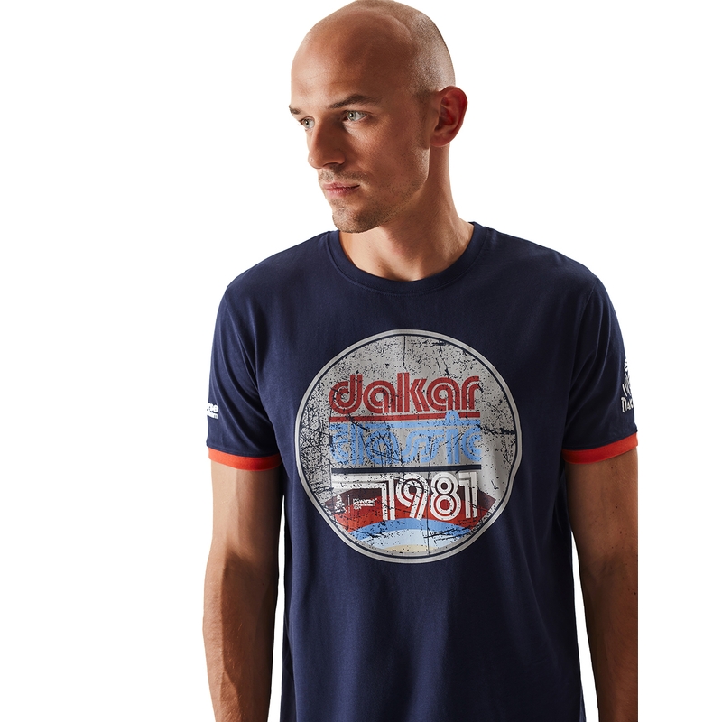 T-shirt DAKAR Classic ciemnoniebieski