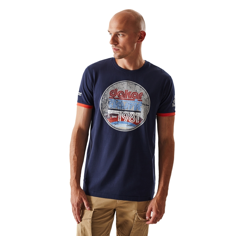 T-shirt DAKAR Classic ciemnoniebieski