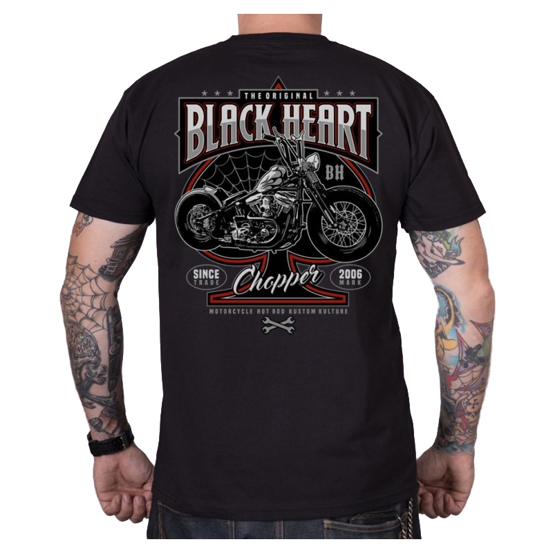 T-shirt męski Black Heart Flock Chop czarny